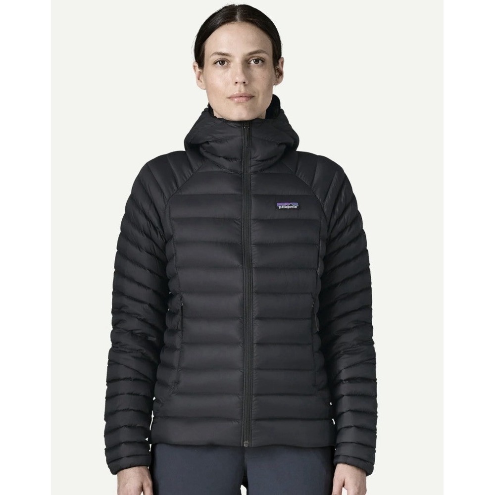 Patagonia Women's Down Sweater Hoody Lightweight Puffer Jacket Black 84712